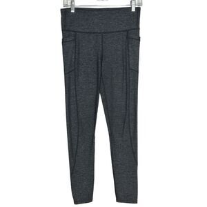 Athleta Heather Gray Mid Rise Active Wear Yoga Leggings Sz M